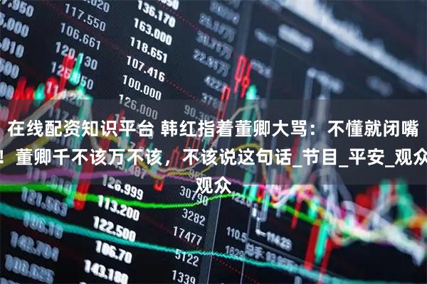 在线配资知识平台 韩红指着董卿大骂：不懂就闭嘴！董卿千不该万不该，不该说这句话_节目_平安_观众